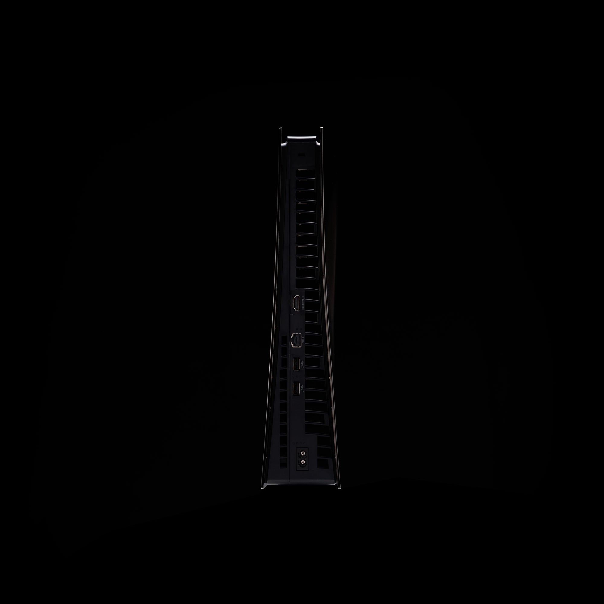 PS5 Slim Cover Midnight Chrome "Lines"