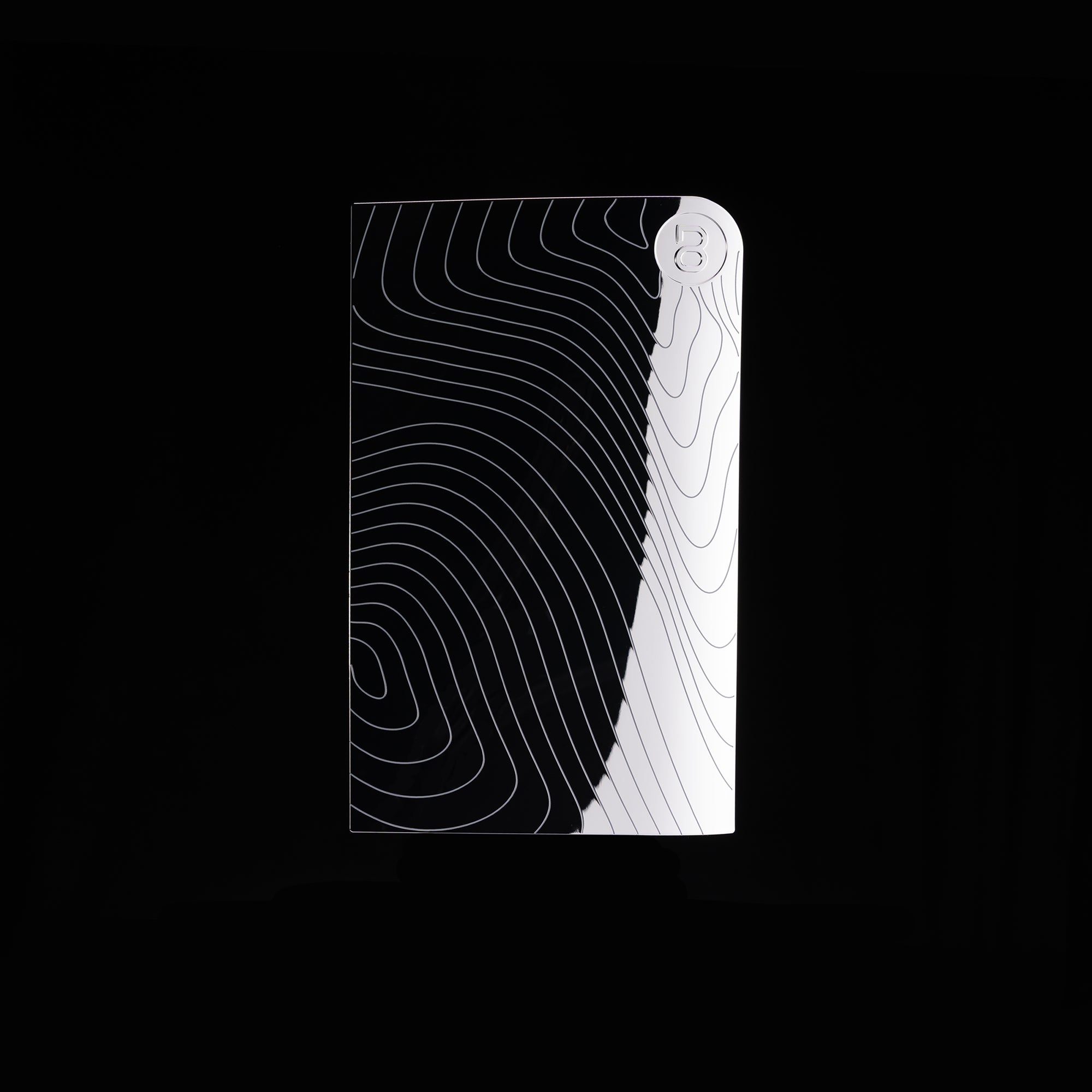 PS5 Slim Cover High-Gloss Chrome "Waves"