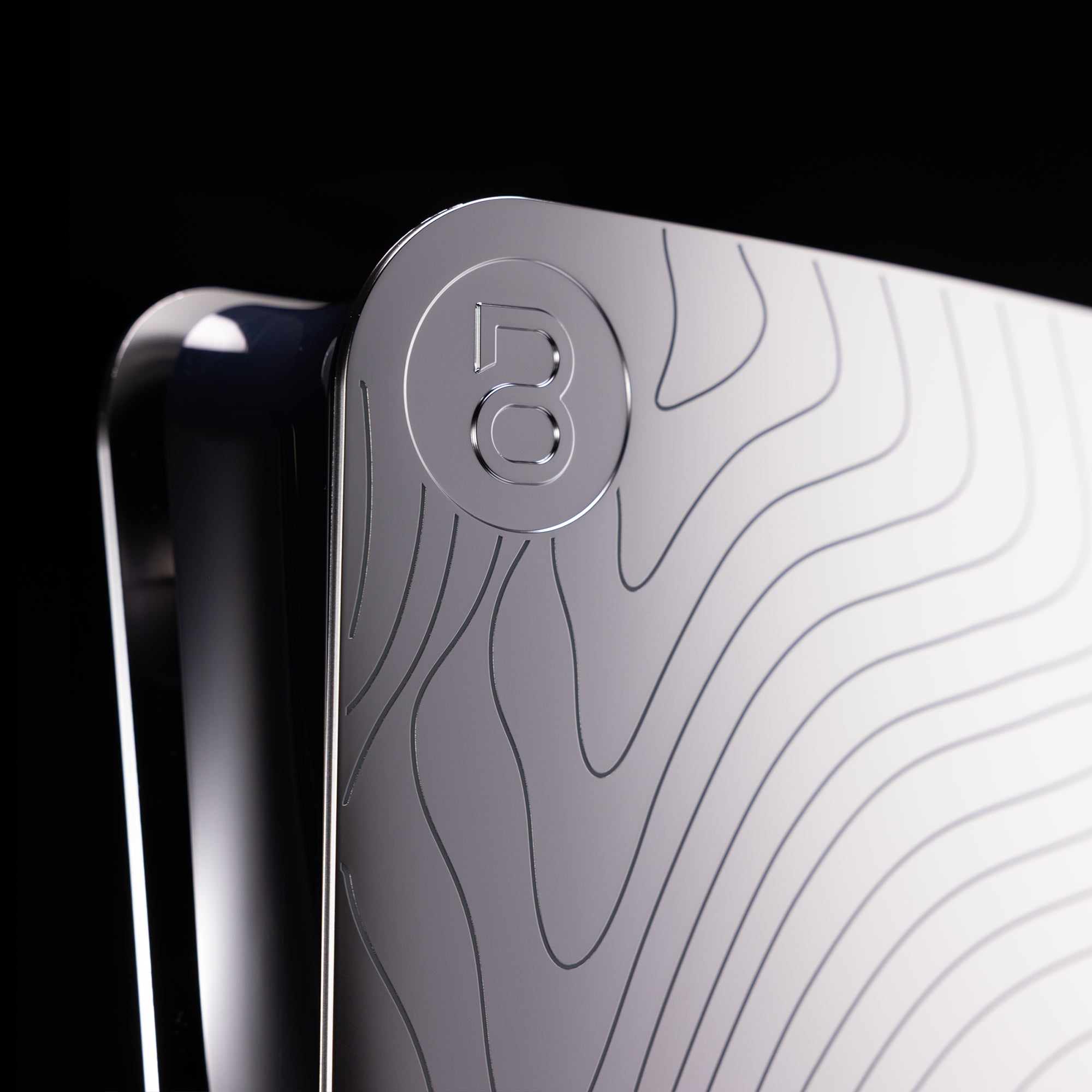 PS5 Slim Cover Matte Chrome "Waves"