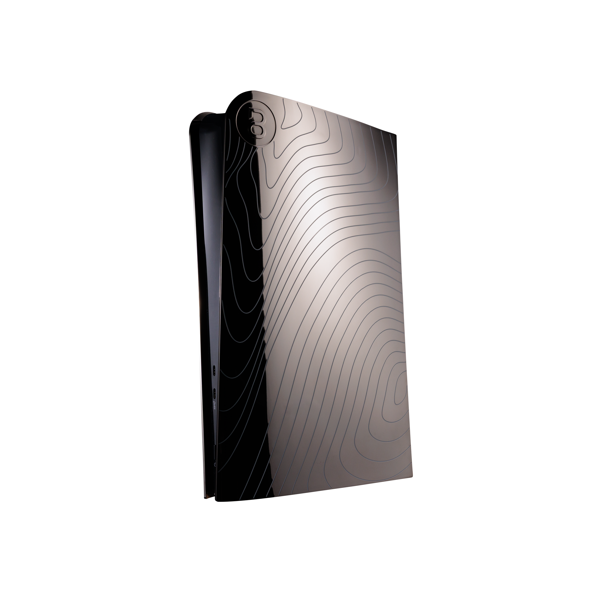PS5 Slim Cover Midnight Chrome "Waves"