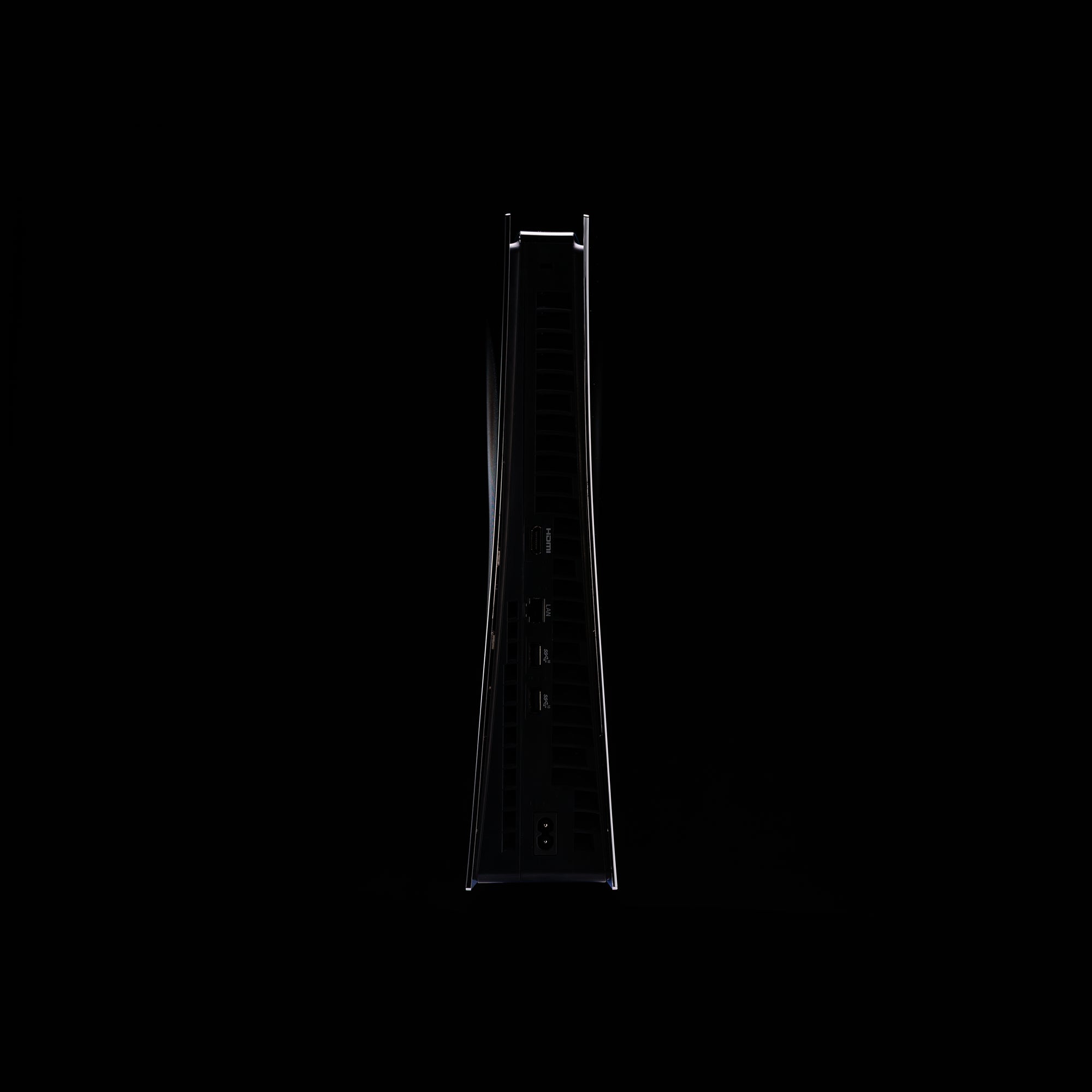 PS5 Slim Cover High-Gloss Chrome "Lines"