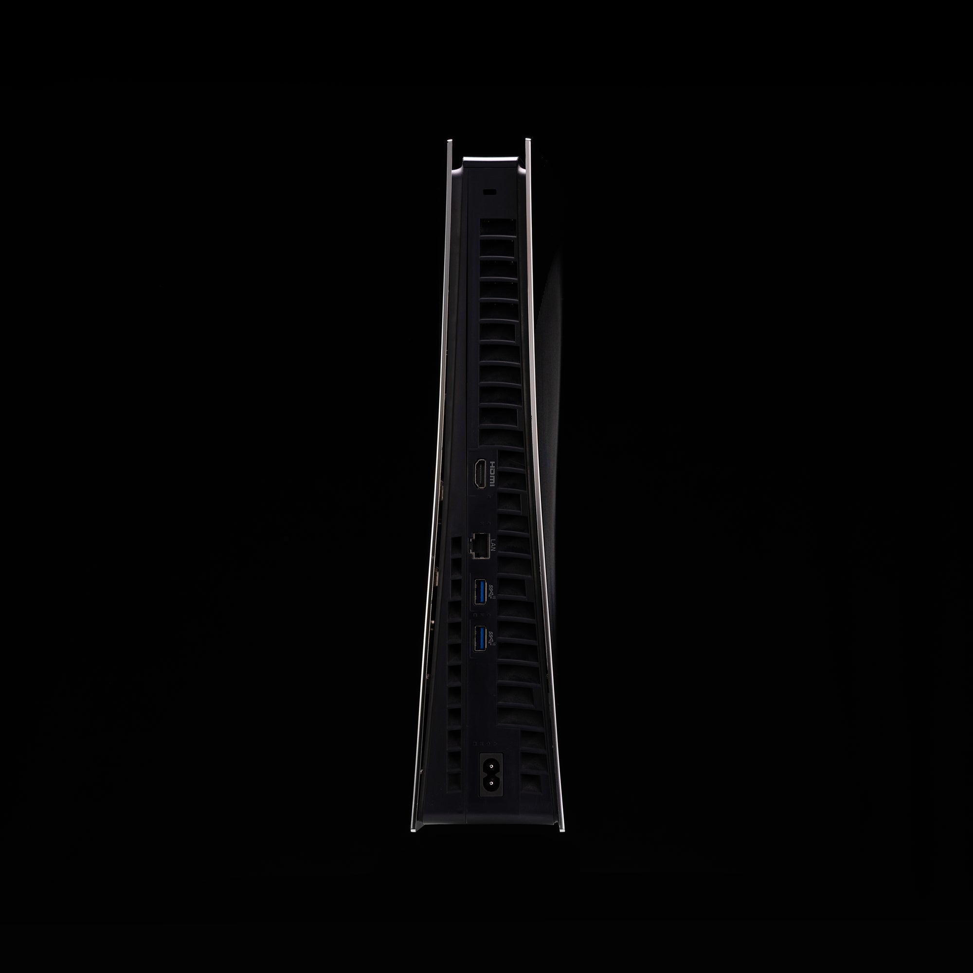 PS5 Slim Cover Matte Chrome "Lines"